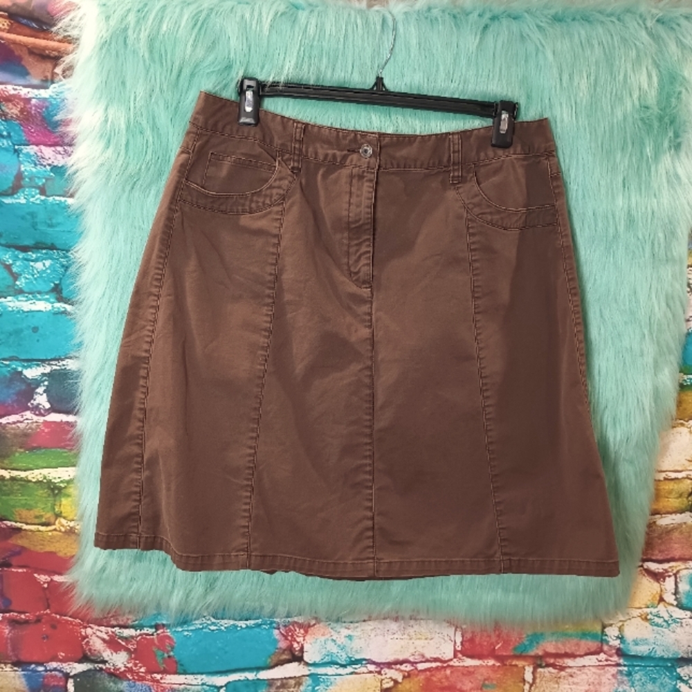 Talbots Brown A-line Skirt Size 14W